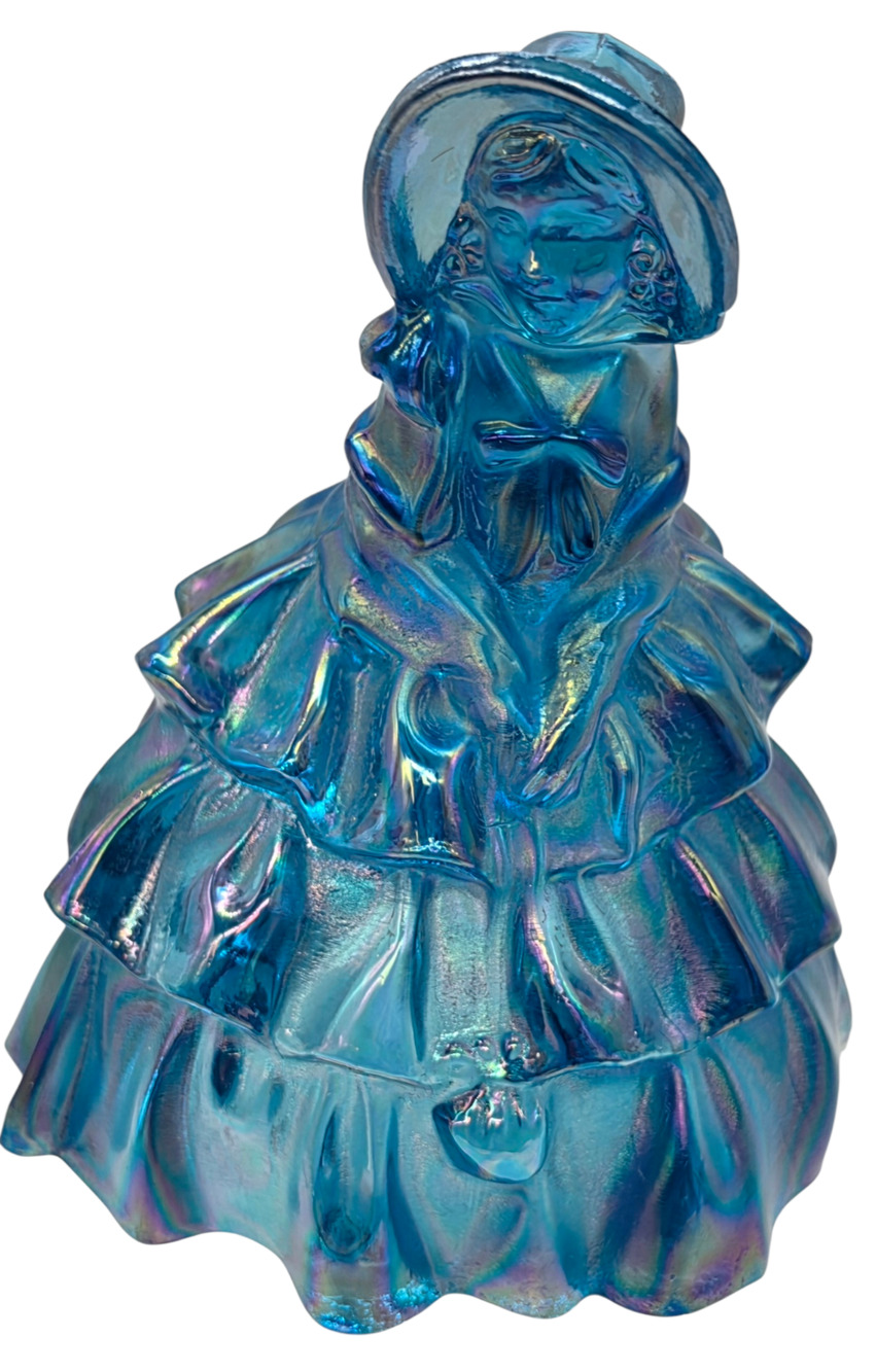 Wheaton Glass 1960’s BLUE Carnival Glass Southern Belle